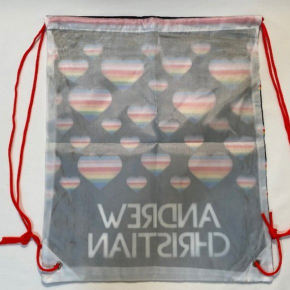 Andrew Christian - Progressive PRIDE Hearts Drawstring Back Pack -  (595) - Picture 4 of 4